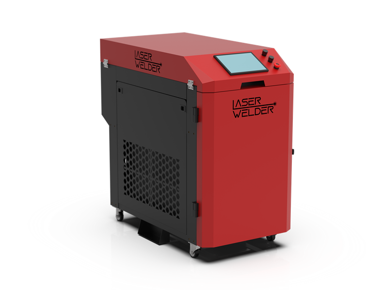 Red and black compact laser welder